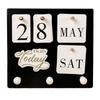 Wall-mounted Perpetual Calendar Ornaments Adjustable DIY Calendar with Hooks  Bedroom