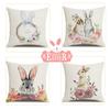 Party Bunny Eggs Sofa Easter Pillowcase Pillow Case Easter Decorations Cushion Cover