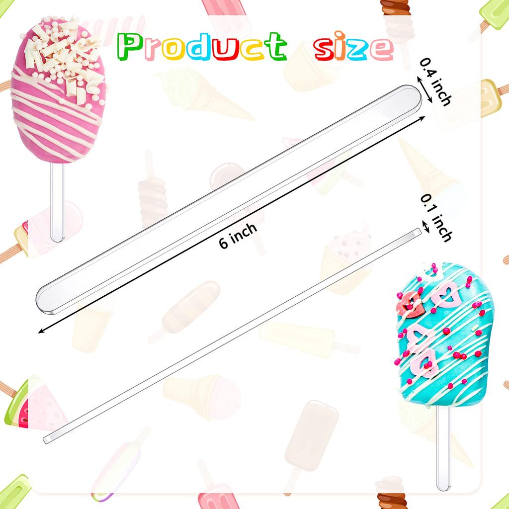 Acrylic Reusable Cake Pops Mold Mirror Ice Pop Sticks for Home Cake Candy Gifts Party-Cake Decorating Supplies