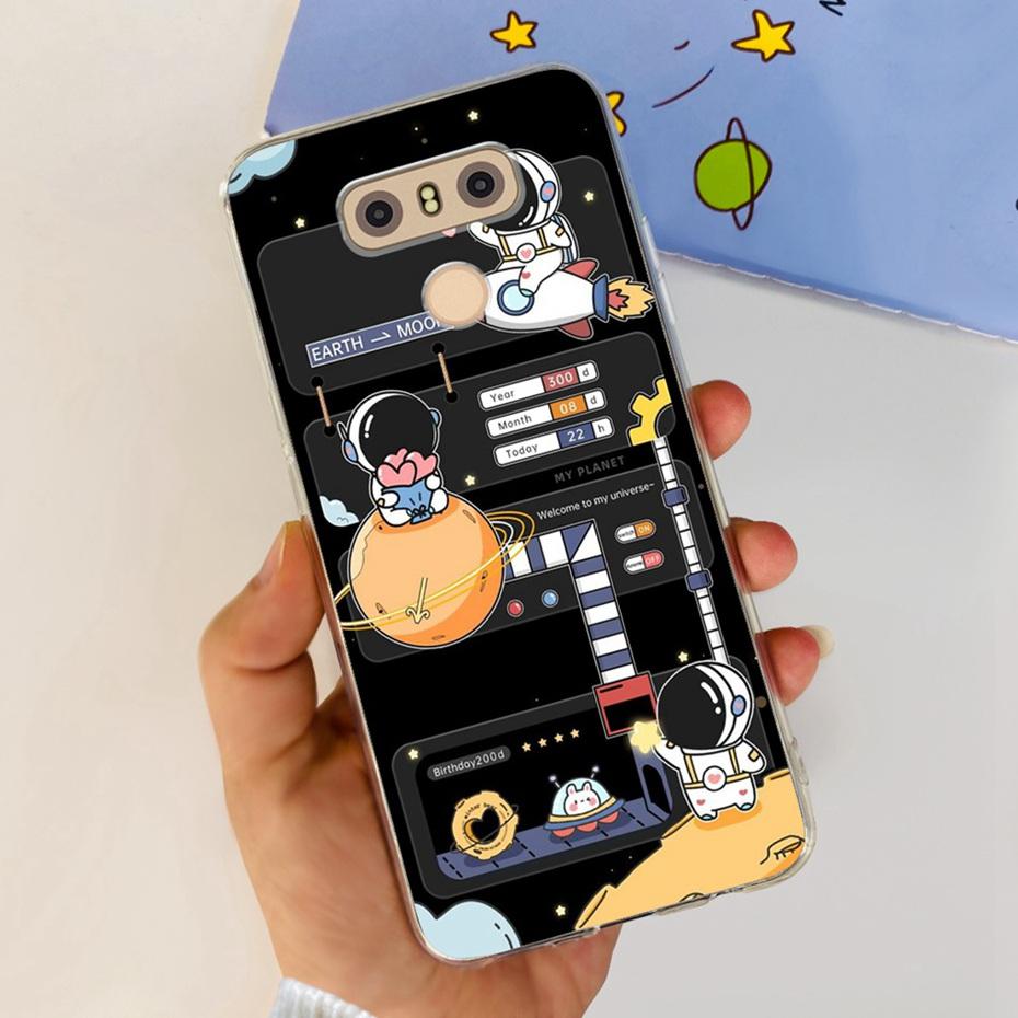 Case For LG Q6 Plus H870 H871 G600L G600K G600S Cute Flower Cat Pattern Soft Silicone TPU Phone Cases For LG G6 G 6 G6plus