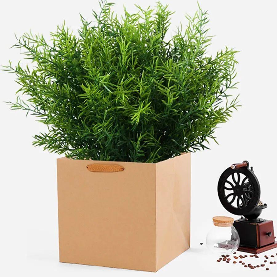 Artificial Plants Green Eucalyptus Outdoors Christmas Wreath Wedding Bridal Bouquet Home Balcony Bonsai Decoration DIY Hot Sales