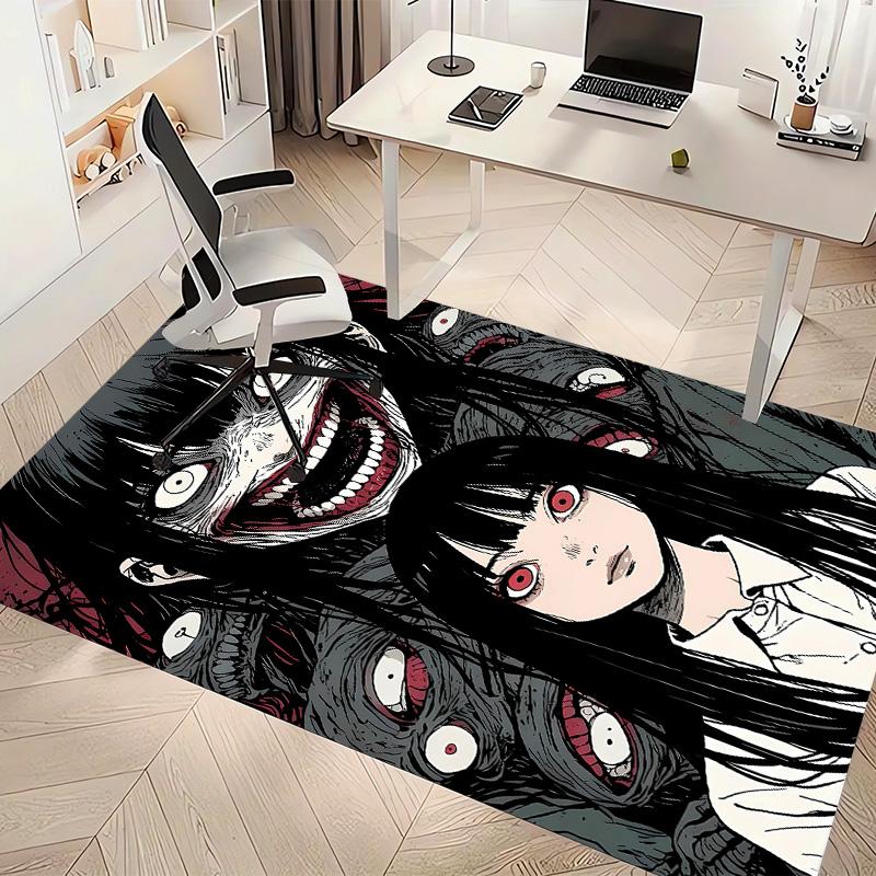 Thriller Manga Junji Ito Tomie0 Printed Absorbent Washable Carpet, Non-Slip Bathroom Mats, Kitchen Rugs, Yoga Mat,Living Room Entrance, Camping Picnic