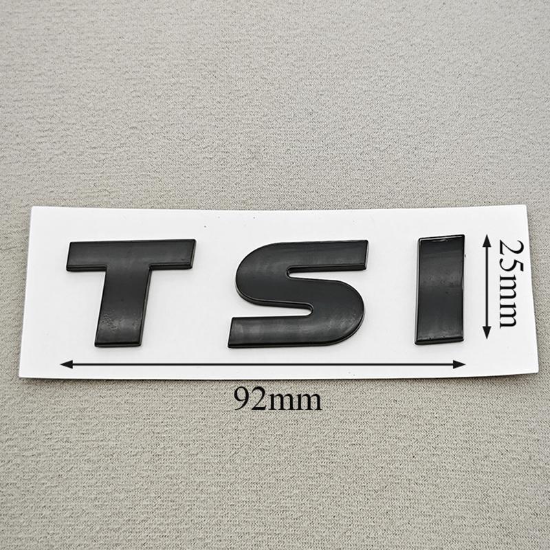 3D ABS Car Logo TSI Emblem for VW Car Rear Trunk Badge Chrome Black Self-Adhesive Letters Sticker Accessories