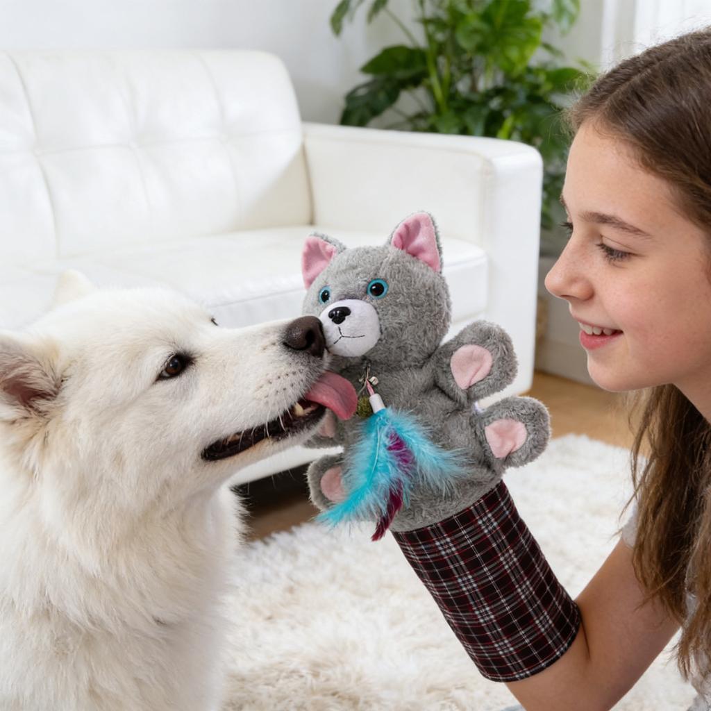 Žaislai, Imtynių pirštinė, Imtynių lėlė, Rankinės lėlės su tvirtu paminkštinimu saugiems ir smagiems interaktyviems žaislams vaikams ir šunims