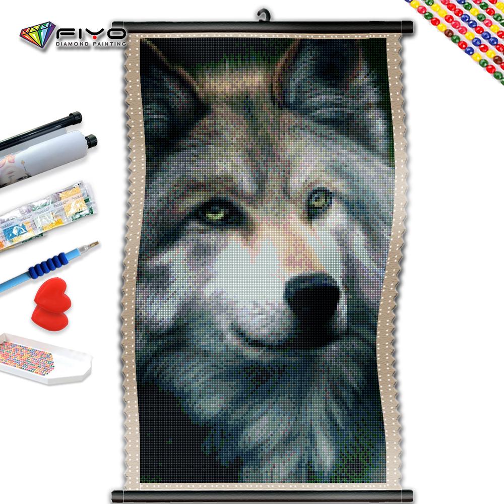 

5D DIY Рамка Алмазная Мозаика Белый Волк Алмазная Картина Вышивка Животных Горный Хрусталь Фотографии Домашний Декор Подарок