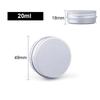 5 Ml 10 Ml 15 Ml 30 Ml 50 Ml 80 Ml Round Aluminum Box Tin Can Screw Lid Storage Scented Candle Lip Balm Oil Empty Jar 10 Pcs