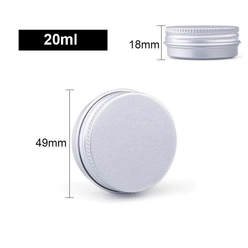 5 Ml 10 Ml 15 Ml 30 Ml 50 Ml 80 Ml Round Aluminum Box Tin Can Screw Lid Storage Scented Candle Lip Balm Oil Empty Jar 10 Pcs
