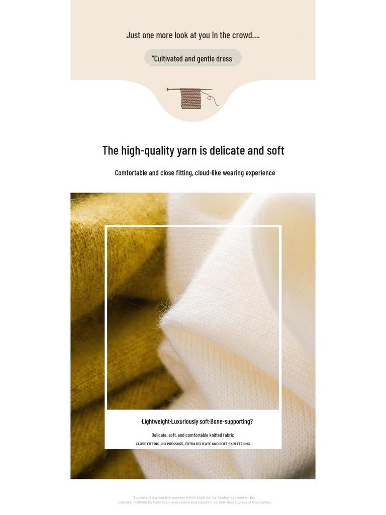 V-Neck Short-Sleeve Knit Top - 2022 Autumn Korean Style, Casual, Loose-Fit for Women