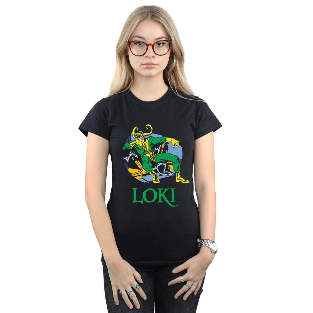 Marvel Womens/Ladies Loki Throne Cotton T-Shirt