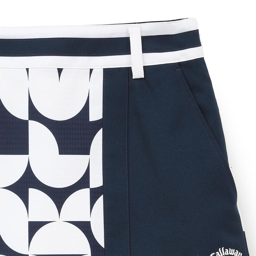 Callaway Skirt Golf C24128203 Women's (Geometric Print, Stretch) / / 1120_Navy