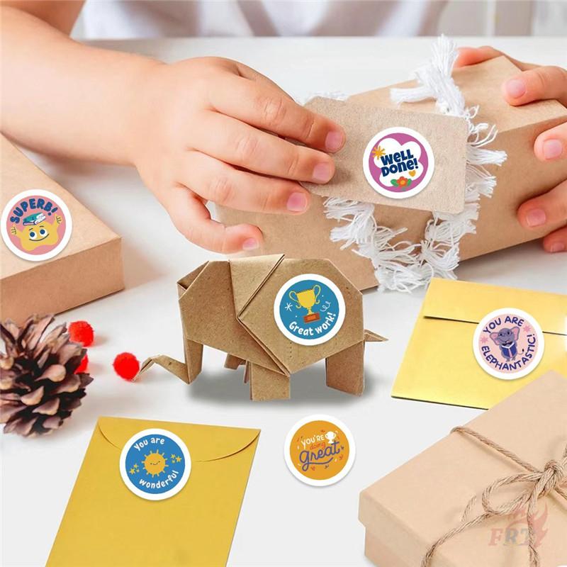 500Pcs/Roll Well Done Teacher Encouragement Kids Rewards Stickers - DIY Scrapbooks Album Decor Sealing Label Decals
