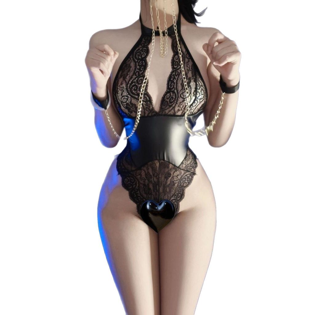 Sex Underwear Abstinence Scheming Lace Hollow Thin Onesie Sm Pure Lust Abstinence Women