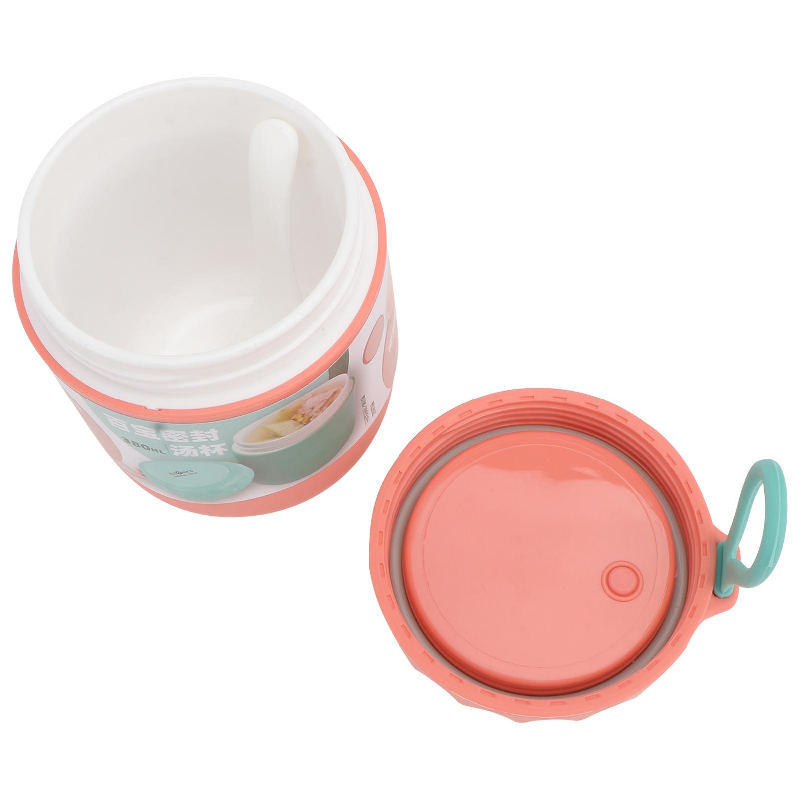 

Portable Breakfast Cup Sealing Ring Leak-Proof Oatmeal Soup Porridge Insulated Food Container Travel Lunch Jar Kitchen Barware рожевий