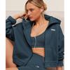Gymshark Cosy Luxe Zip Through Hoodie Gs Stealth Blue B5b5p Ud6s