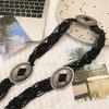 woven Bohemian Style Belt Waistband Tassel Waist Chain Fashion Ethnic Style Weave Belt  Beach