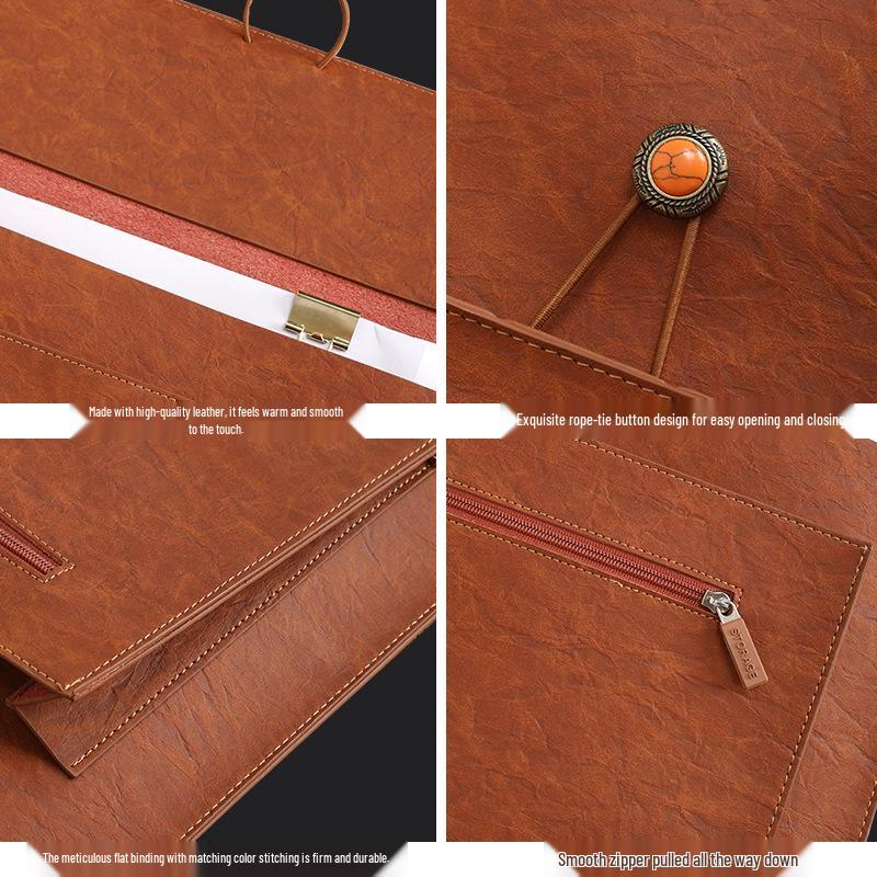 Waterproof Leather A4 Document File & Storage Bag