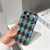 Cozy Brown Teal Argyle Bow Pattern Art Graphic Film Aesthetic Protective Shockproof Bumper Phone Case Cover For iPhone 14 15 16 Pro Max Plus