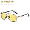 aoron Polarisierte Sonnenbrille Modische Herren-Farbwechselnde Krötenbrille Nachtsicht Fahrsonnenbrille