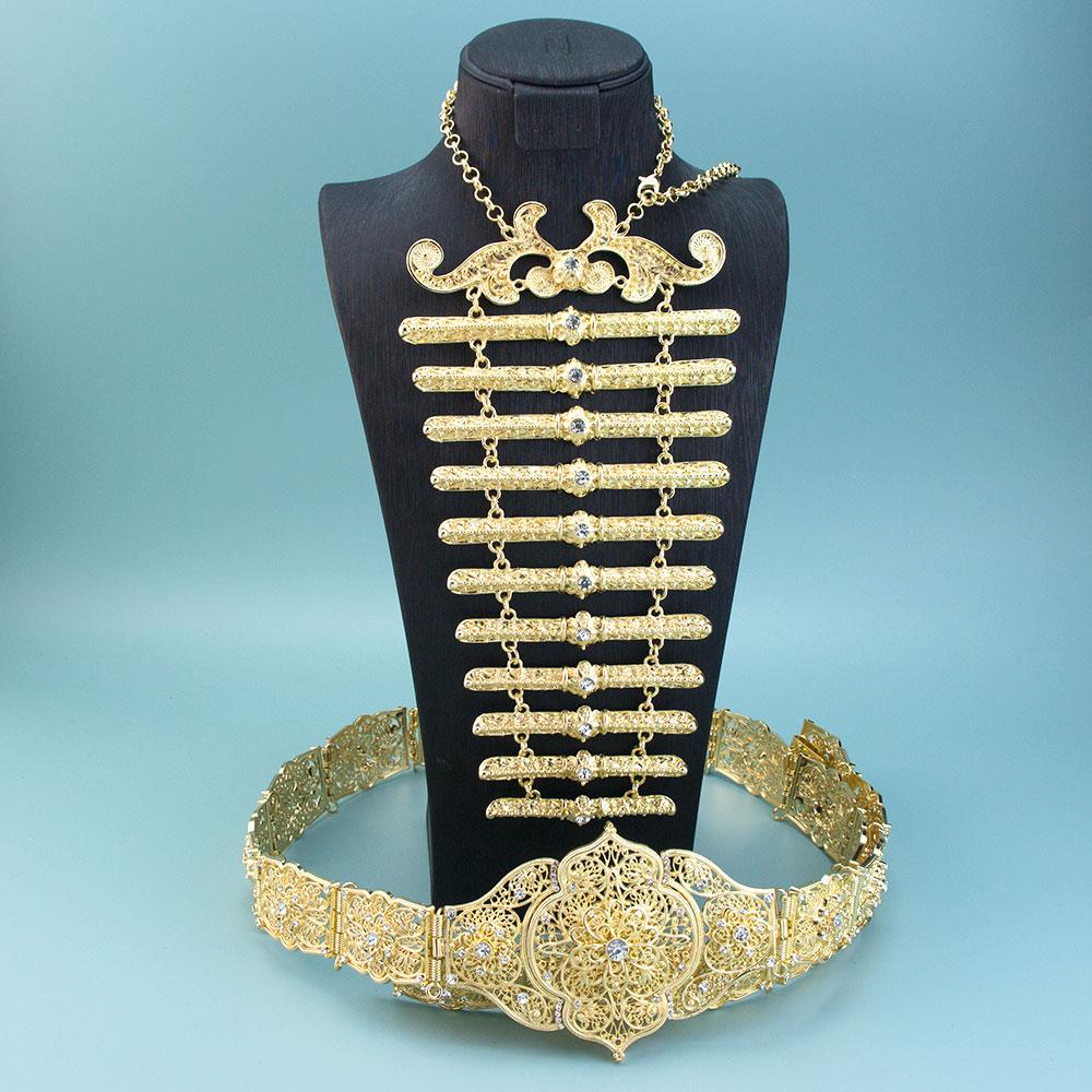 

Retro Silver Color Caucasus Women Belt Breastplate Bridal Jewelry Sets Slavic Turkish Dress Belt Waist Chain Adjustable