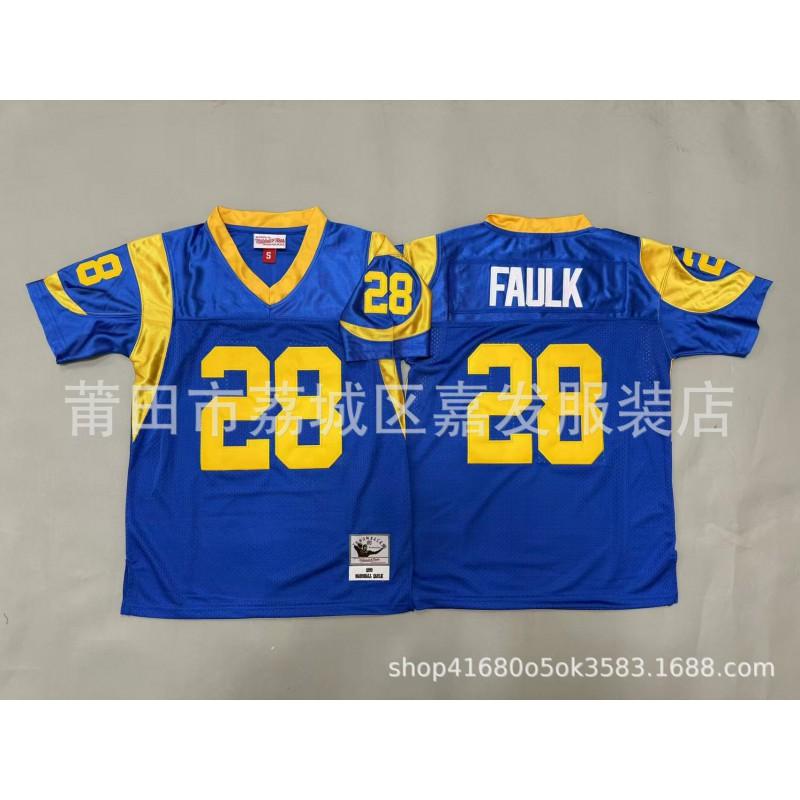 Kids Retro Football Jersey Team Practice Cotton Uniforms NFL Style Youth Sports Apparel