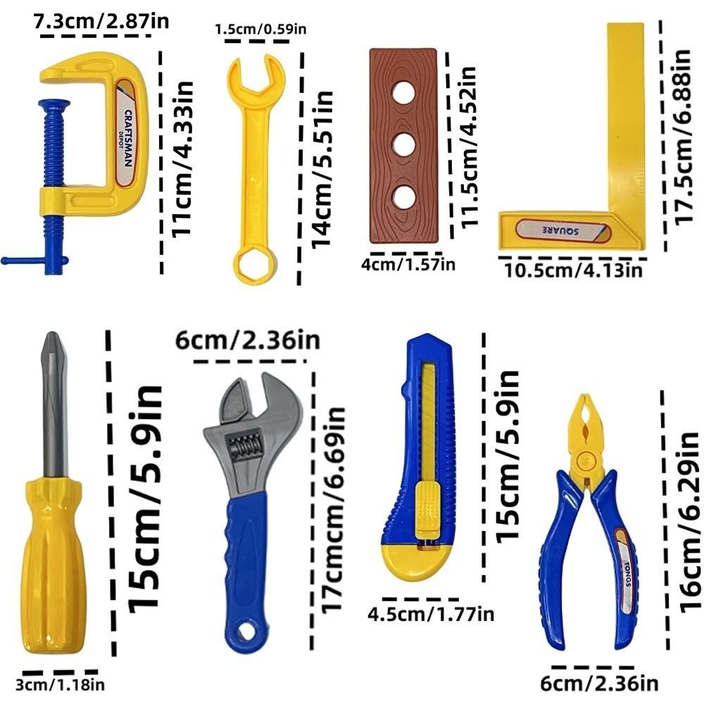 10/20/30pcs Plastic Simulation Maintenance Tool Set Simulation Hammer Safe Design Construction Toy Set Mini Size