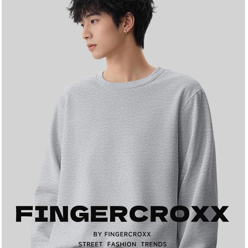 Fingercroxx Men's Casual Terry Crewneck Sweatshirt