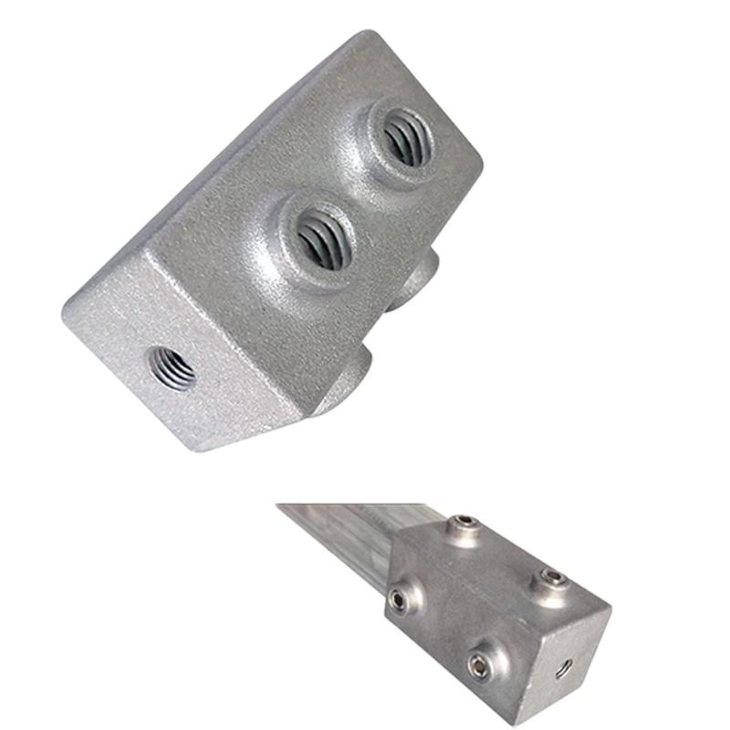 Multipurpose 25X25mm Square Tube Adapter Connector Accessories Aluminum Alloy 3 Way Elbow Pipe Fitting Easy To Install