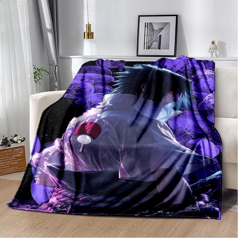 3D N-Naruto Cartoon Anime I-Itachi Flannel Blanket Soft Warm Throw Blanket for Bedroom Living Room Bed Travel Camping Picnic Kid