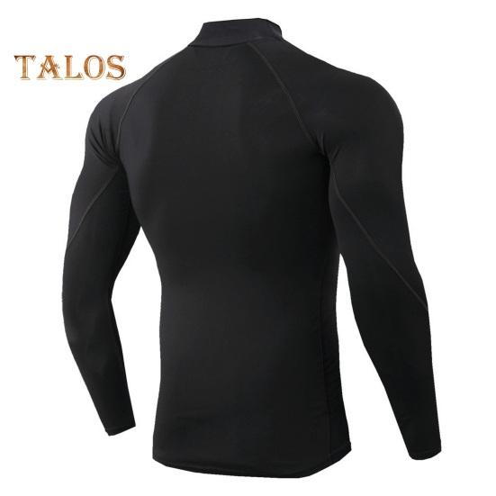Pánské sportovní top 3D Slim Fit High Elasticity Stojací límec Rychleschnoucí Dlouhé rukávy Slim Fit Kompresní Tričko Tvarování postavy Gym Běh Basketbal
