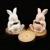 Silicone Rabbit Shaped Mold For Resin Art Concrete Jewelry Container Making And Decorative Succulent Planter Design