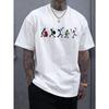 Taglie Europee T-Shirt da Uomo, con Stampa Lettore Musicale, Maniche Corte Comode e Scollo Tondo Elasticizzato, Ideale per l'Abbigliamento Casual
