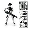 3D Printed Full Body Mechanical Action Figures Multi-Jointed Movable with Accessories Hand Painted Desk Decor Toy
