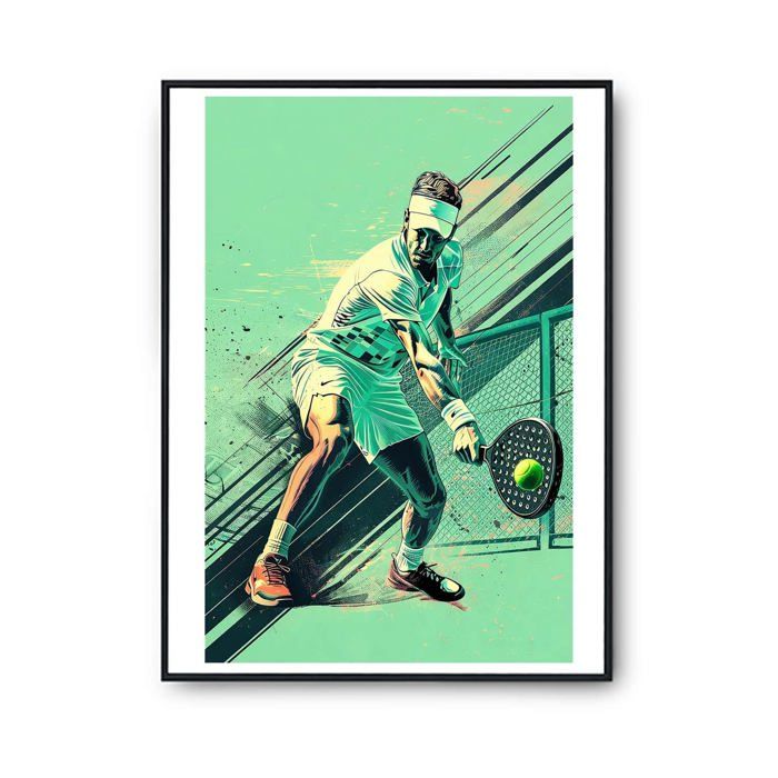 Affiche Poster - PLANETEE - Illustration Padel - A3 - Sans cadre - Contemporain