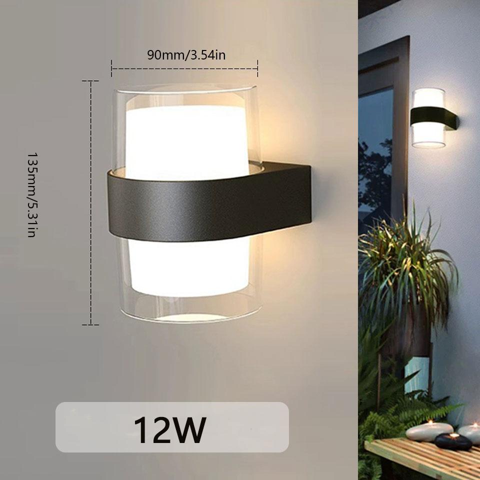 Led Outdoor Wall Light Waterproof IP66 Motion Sensor Led Outdoor Lighting Porch Lights Balcony Garden Lights Outdoor Wall Lamp