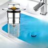Stainless Steel Mesh Pop Up Sink Drain Assembly For Bathroom Basin Press Type Universal Basin Waste Plug With Filter