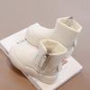 Children's snow boots girls winter cotton shoes new velvet short boots girls cotton boots medium older children's princess shoes