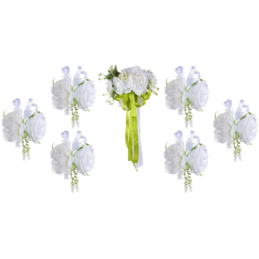 Wedding Car Decoration Set Elegant Bridal Hood Flowers Damage Installation Artificial Flower