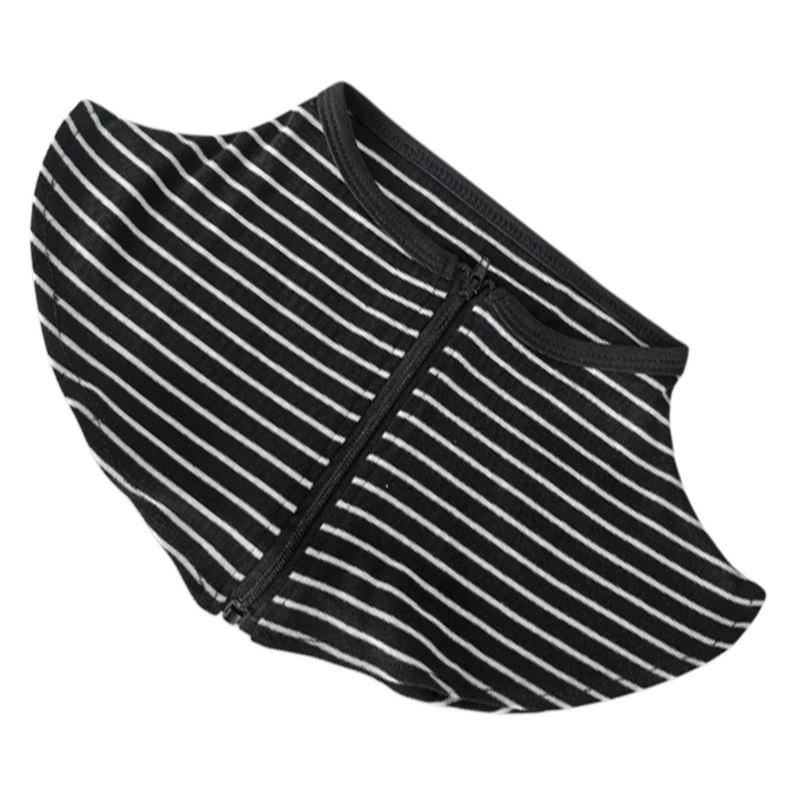 

Многофункциональный съемный воротник-манишка на молнии, полосатый шарф для офиса, повседневной носки, женская защита от солнца, накидка-шаль с ложным воротником 3
