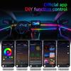 6/10/18 In 1 Car Ambient Light For BMW 64 Colors RGB Symphony Hidden LED Neon Strip Music APP Control Interior Atmosphere Lamp