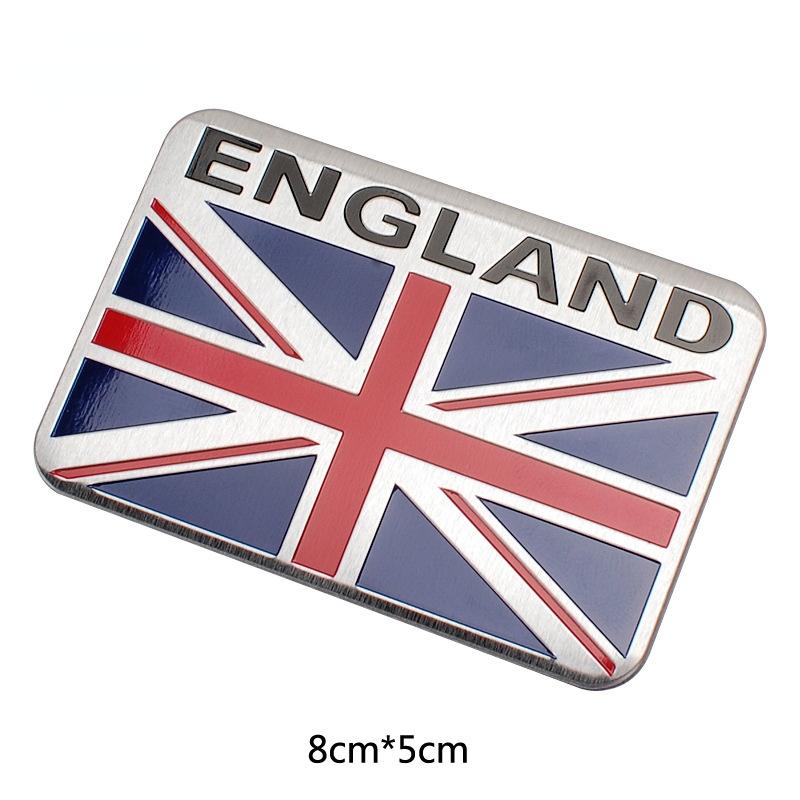 

Алюминиевый щит с флагом Англии, эмблема автомобиля, значок, наклейка, автомобильные наклейки для стайлинга грузовиков, внешние аксессуары 8x5cm