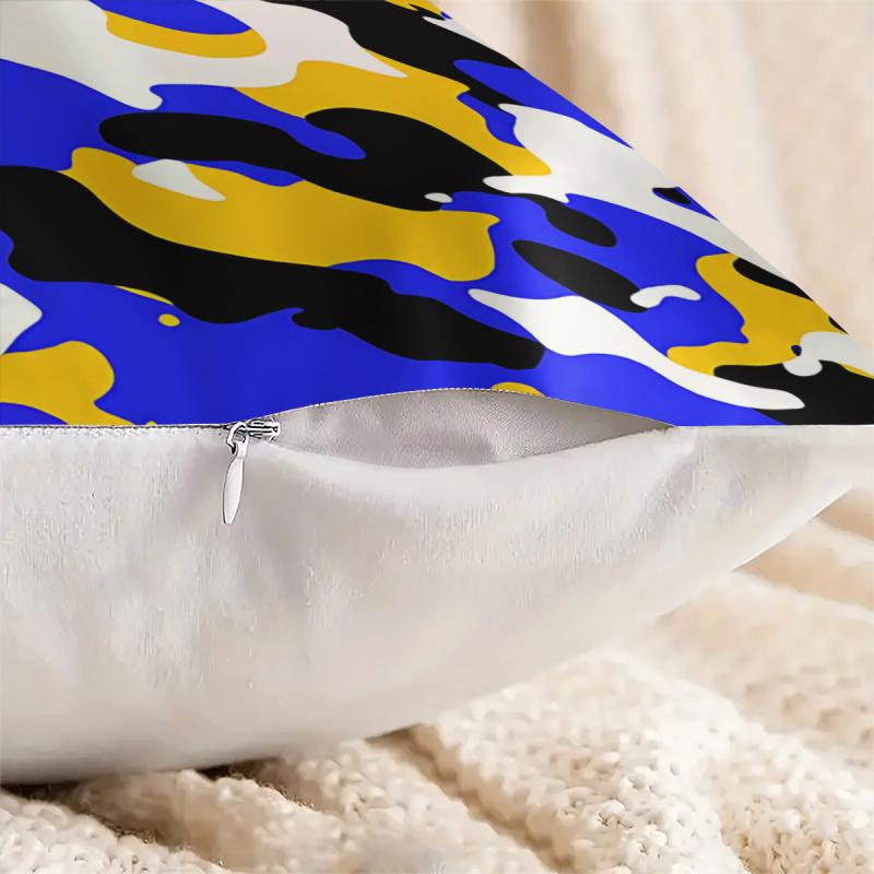 Luxury Camouflage Style Pillow Case Plush Fabric Soft Double Sided Print Sofa Cushion Cover Throw Pillow Covers