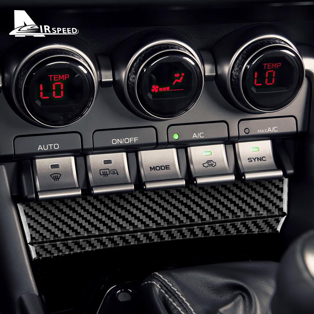 Real Carbon Fiber For Subaru BRZ Toyota GR86 2021 2022 2023 2024 2025 2026 Car AC Interior Trim Accessories Button Sticker