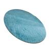 Floor Carpet Polyester Fiber Round Nordic Style Long Plush Soft Shaggy Rug for Home Bedroom Blue