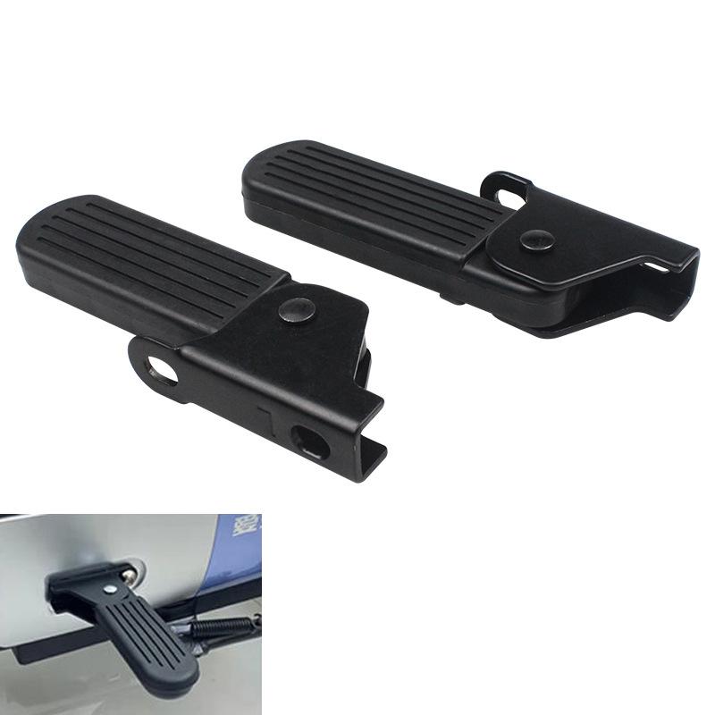1 Pair Lightweight Nylon/Iron Shell Anti-Slip Cycling Pedals Accessory Foldable Front Foot Pedals For Yadi Aima  U1 E-Bike