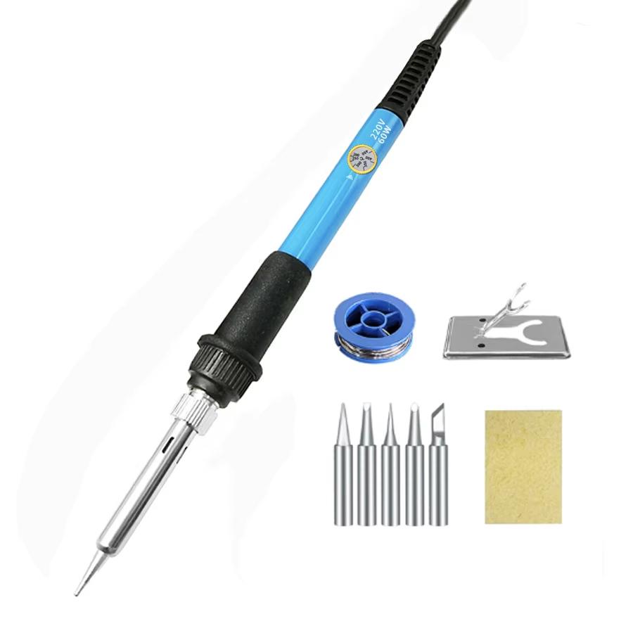 Adjustable temperature electric soldering iron 220V 60W soldering iron professional tin welding machine hot pen welding repair t