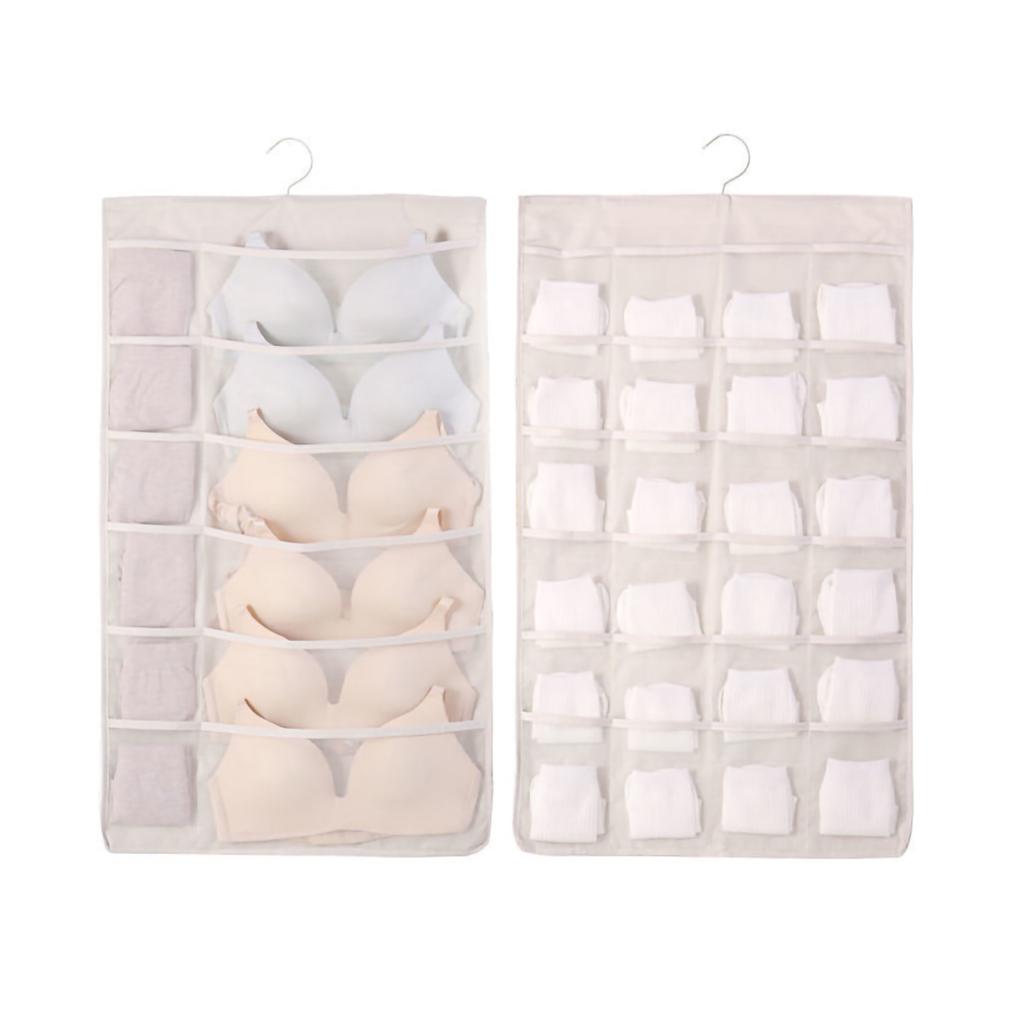 Hanging Bra Organizer Oxford Fabric Double Sides Breathable Large Capacity Underwear Storage