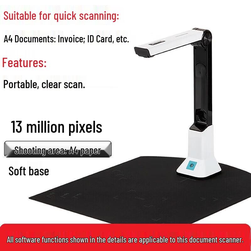 

Kinghun KCA1001 13MP A4 HD Document Visualizer with Soft Base CN plug (adapter included)