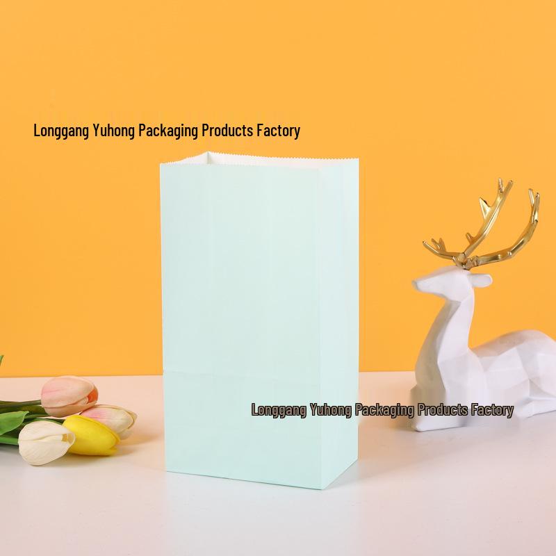 Handle-Free Colored Candy Kraft Paper Bags for Children's Gifts & Snack Storage