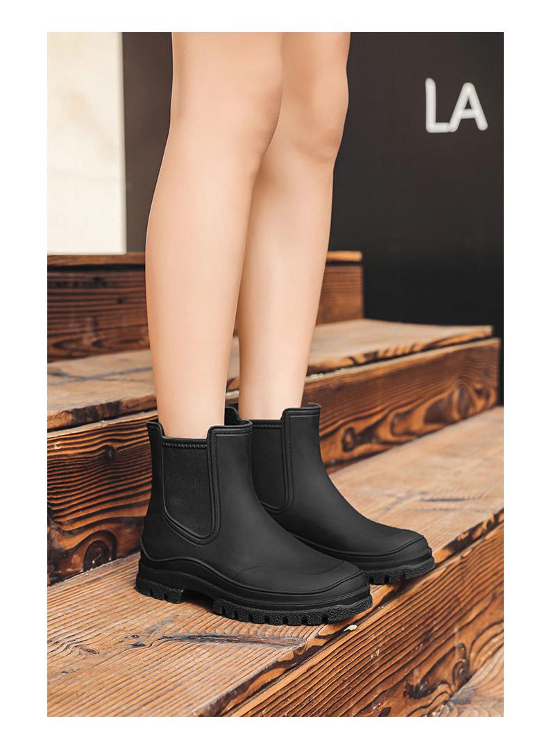 

Women s European & American Style High-Quality Waterproof Rubber Rain Boots - Non-slip, Simple, Fashionable Design 40
