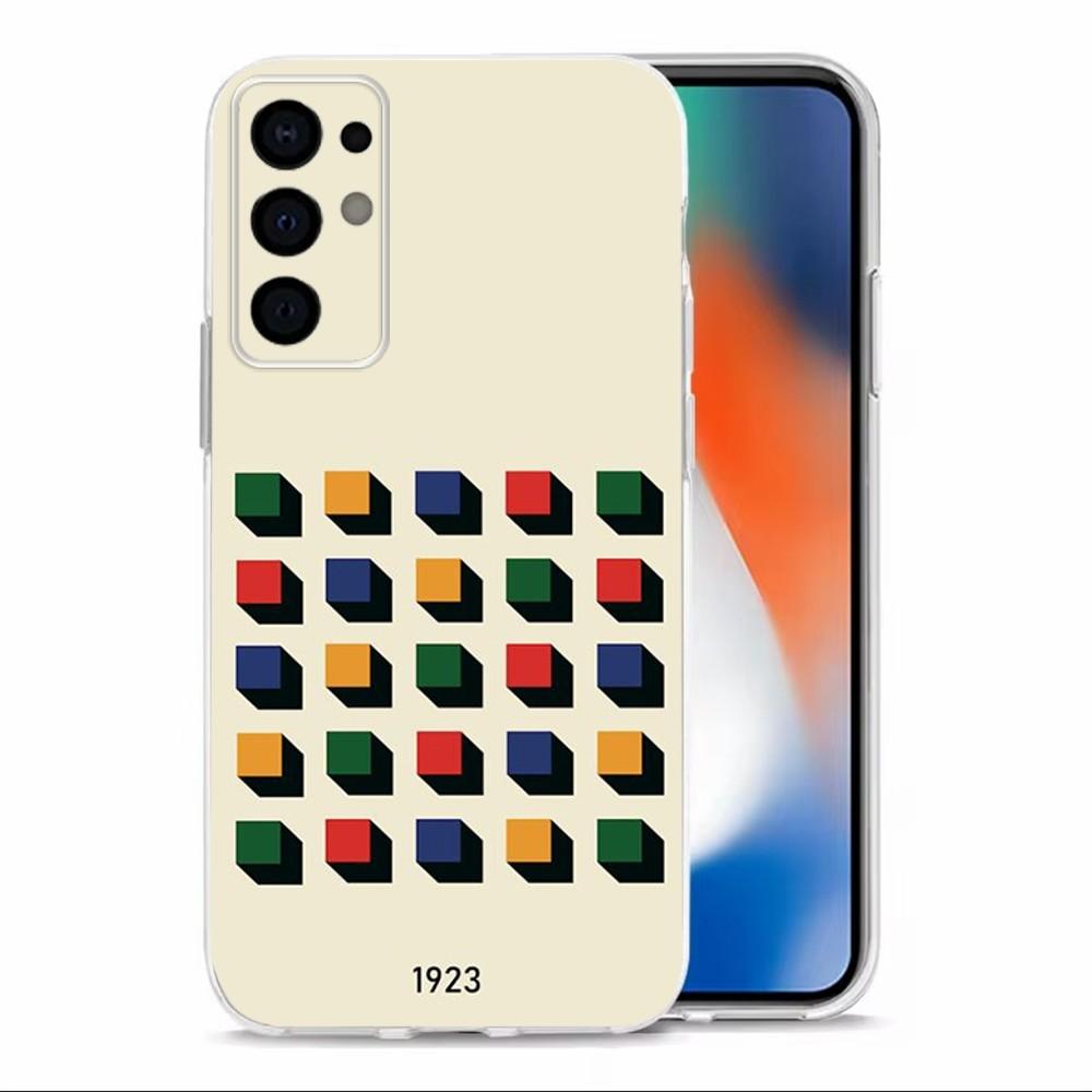 Bauhaus Exhibition Art Phone Case For Samsung S30,S23,S21,S22,S20,Ultra,S20,FE,lite,S10,S9,S8,PIus Transparent Shell